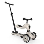 Scoot & Ride Highwaykick 1 Push and Go Kickboard oturaklı çocuk scooter'ı, 2'si 1 arada direksiyonlu denge bisikleti, 1 2 yaşından itibaren, yüksekliği ayarlanabilir, aletsiz