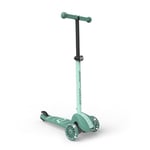 Scoot & Ride Highwaykick 3S çocuk scooter'ı, 3 yaşından itibaren, yüksekliği ayarlanabilir, 2 kademeli direksiyon, LED tekerlekler, katlanabilir scooter, çocuklar için, 96 – 130 cm