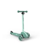 Scoot & Ride Highwaykick 3S çocuk scooter'ı, 3 yaşından itibaren, yüksekliği ayarlanabilir, 2 kademeli direksiyon, LED tekerlekler, katlanabilir scooter, çocuklar için, 96 – 130 cm
