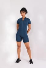 Scorp Passion Kadın Kısa Kollu Spor Tulum Petrol - Bedenler: XS, S, M, L