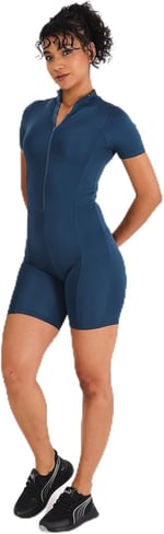 Scorp Passion Kadın Kısa Kollu Spor Tulum Petrol - Bedenler: XS, S, M, L