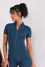 Scorp Passion Kadın Kısa Kollu Spor Tulum Petrol - Bedenler: XS, S, M, L