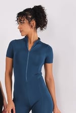 Scorp Passion Kadın Kısa Kollu Spor Tulum Petrol - Bedenler: XS, S, M, L
