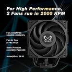 Scythe Mugen 6 Dual Fan Black Edition CPU Hava Soğutucu, Intel LGA1700, LGA1151, AMD AM5, AM4 Desteği, 120mm, Tek Kule, Alüminyum Üst Kapak (Mugen 6 Dual Fan Black Edition)