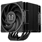 Scythe Mugen 6 Dual Fan Black Edition CPU Hava Soğutucu, Intel LGA1700, LGA1151, AMD AM5, AM4 Desteği, 120mm, Tek Kule, Alüminyum Üst Kapak (Mugen 6 Dual Fan Black Edition)