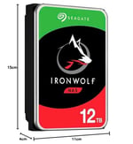 Seagate Ironwolf 3.5 12 TB Sata 3.0 256Mb 210Mb/S Rv Sensör 7200Rpm Isyükü 7/24 Nas Disk St12000VN0008 - Seçenekler: Barracuda Pro, HDD, IronWolf, IronWolf HDD, IronWolf Pro...