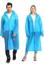 Seahome 1 Adet Mavi Su/Rüzgar Geçirmez Unisex Yağmurluk Ymrlkrzgstrisg8