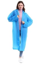 Seahome 1 Adet Mavi Su/Rüzgar Geçirmez Unisex Yağmurluk Ymrlkrzgstrisg8