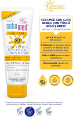 Sebamed Baby SPF 50+ UVA - UVB Filtresi ve E Vitamini Etkili Çok Yönlü Koruyucu Çocuk Güneş Kremi 75 ml