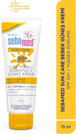 Sebamed Baby SPF 50+ UVA - UVB Filtresi ve E Vitamini Etkili Çok Yönlü Koruyucu Çocuk Güneş Kremi 75 ml