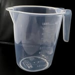 Şeffaf Kırılmayan Plastikten Kulplu Sürahi Tipi 1 Litre Ölçü Kabı Çok Amaçlı Dereceli Ölçek Kap