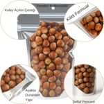 Şeffaf Metalize Doypack Gıda Saklama Torbası, Zip Kilitli, (100, 13X22,5)
