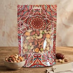 Şeffaf Pencereli Mandala Desenli Poşet, Kilitli Fermuar, Yeniden Kullanılabilir Saklama Torbası,Hazır Doypack, Farklı Kullanım Alanları (100, 15X21)