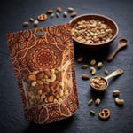 Şeffaf Pencereli Mandala Desenli Poşet, Kilitli Fermuar, Yeniden Kullanılabilir Saklama Torbası,Hazır Doypack, Farklı Kullanım Alanları (100, 15X21)