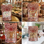 Şeffaf Pencereli Mandala Desenli Poşet, Kilitli Fermuar, Yeniden Kullanılabilir Saklama Torbası,Hazır Doypack, Farklı Kullanım Alanları (100, 15X21)