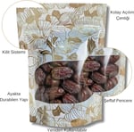 Şeffaf Pencereli Mandala Desenli Poşet, Kilitli Fermuar, Yeniden Kullanılabilir Saklama Torbası,Hazır Doypack, Farklı Kullanım Alanları (100, 15x21)