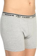 Seher-3'lü Seher Erkek Elastan Boxer-Gri-XXL