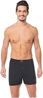 Seher 6 Adet Siyah Renk Penye Boxer Siyah L