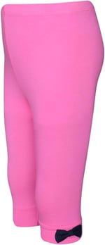 Şeker pembe Kız Çocuk Renkli Fiyonklu Kapri