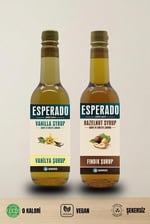 Şekersiz (Sugar Free) Vanilya * Fındık Aromalı Kahve Şurubu 2 Li Set -750 ml X 2 Ad
