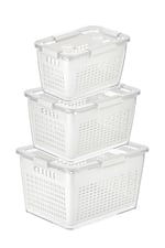 Selka Home - Lavin 2-4-7 Litre Ekru Saklama Kabı