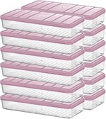Selka Home - Nora 12'li 1.2 Litre Küçük Boy Açık Pembe Saklama Kabı