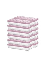 Selka Home - Nora 12'li 1.2 Litre Küçük Boy Açık Pembe Saklama Kabı