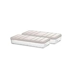 Selka Home - Nora 2'li 1.2 Litre Küçük Boy Ekru Saklama Kabı