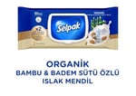 Selpak Organik Bambu Badem Sütlü Islak Mendil 1x50 - Seçenekler: Standart 1li paket, Standart 2li paket