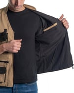 Şensel, Çok Cepli Yelek, Bej-Siyah -118E1357- Dört Mevsim-Vest