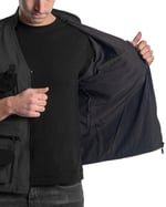 Şensel, Çok Cepli Yelek, Gri-Siyah -118E1337- Dört Mevsim-Vest