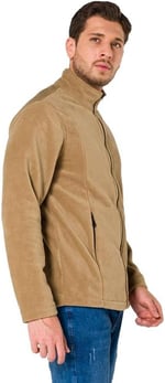 Şensel, Erkek Polar Mont, Bej -99E411- Cepli,Fermuarlı,Outdoor