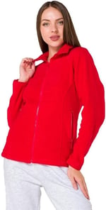 Şensel, Kadın Polar Mont, Kırmızı -99E302- Cepli, Outdoor
