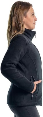 Şensel, Kadın Polar Mont, Siyah -99E350- Cepli,Fermuarlı,Outdoor