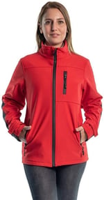 Şensel, Kadın SoftShell Mont, Kırmızı -91E2379- Su İtici