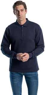 Şensel, Sweatshirt, Lacivert, Polo Yaka -107E5300- Pamuklu