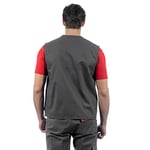 Şensel, Yelek, Gri-Kırmızı -118E3548- Dört Cepli, Mevsimlik - Bedenler: 3XL, S, M, L, XL, XXL