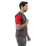 Şensel, Yelek, Gri-Kırmızı -118E3548- Dört Cepli, Mevsimlik - Bedenler: 3XL, S, M, L, XL, XXL