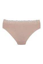 Sensu Kadın Bambu Kumaş Beli Dantelli Slip Külot 3'Lü Paket Set Kts1095,Model4 M