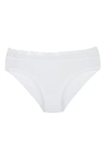 Sensu Kadın Bambu Kumaş Beli Dantelli Slip Külot 3'Lü Paket Set Kts1095,Model4 S