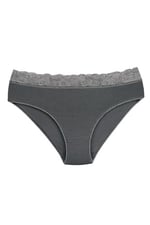 Sensu Kadın Bambu Kumaş Beli Dantelli Slip Külot 3'Lü Paket Set Kts1094,Model3 S