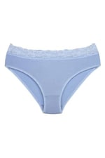 Sensu Kadın Bambu Kumaş Beli Dantelli Slip Külot 3'Lü Paket Set Kts1094,Model3 M