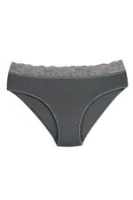 Sensu Kadın Bambu Kumaş Beli Dantelli Slip Külot 3'Lü Paket Set Kts1094,Model3 M