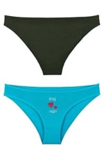 Sensu Kadın Baskılı Slip Külot 3'Lü Paket Set Kts1104