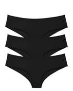Sensu Kadın Brazilian Lazer Kesim Külot 3'Lü Paket Set Siyah Kts2113,Siyah L/Xl