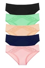 Sensu Kadın Dantel Detaylı Slip 5'Li Külot Set - Kts4005