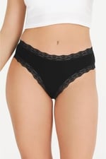 Sensu Kadın Dantelli Karışık Renkler Slip Külot 5l Paket Set KTS3070-5