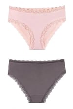 Sensu Kadın Dantelli Karışık Renkler Slip Külot 5l Paket Set KTS3070-5