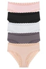 Sensu Kadın Dantelli Karışık Renkler Slip Külot 5l Paket Set KTS3070-5