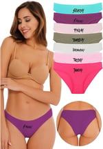 Sensu Kadın Gün Baskılı 7'Li Ipli Bikini Külot